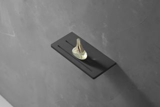 Полочка для ванной комнаты ABBER Stein AS1653MB 31см чёрный матовый